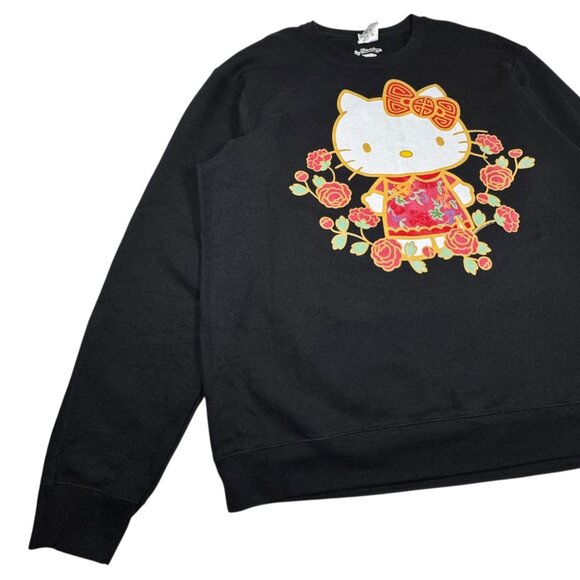 Hello Kitty Graphic Sweatshirt Sz.L Lunar New Year Grunge Streetwear Kawaii Y2K - Picture 2 of 10